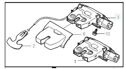 Установка замка багажника с аварийным тросом от Volvo S60 (P3) на Volvo S40 (P1)
