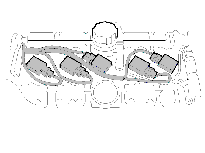 Блок цилиндров, установка компонентов (B5202FS, B5204T3, B5204T4)