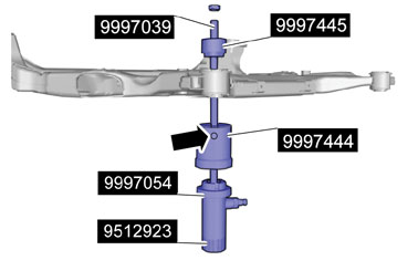 Задняя втулка переднего подрамника (B4164T, B4164T2, B4164T3)